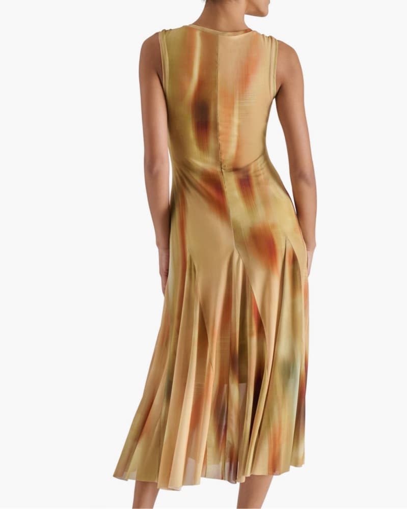 Gold Multi Color Mesh dress - Image 4