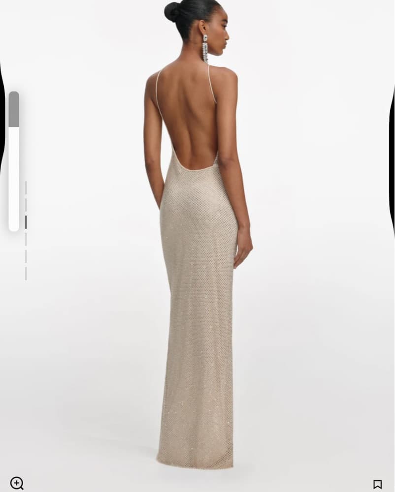 Self Portrait Rhinestone Lace Maxi Dress - Image 1