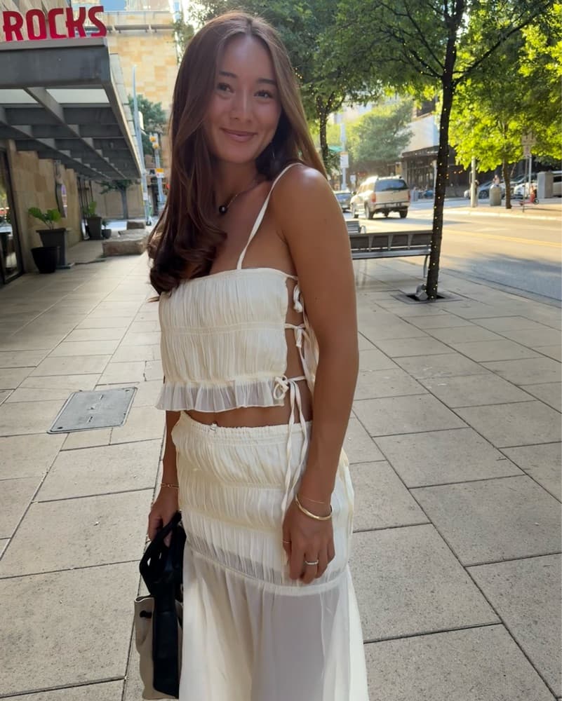2 Piece SNDYS Set - White Maxi Set - Image 2