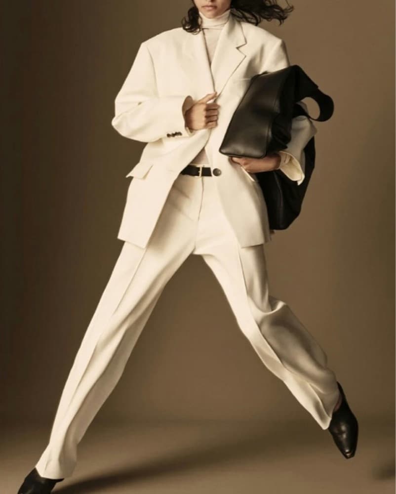 COS Straight-Leg Crepe Trousers – Ecru - Image 2