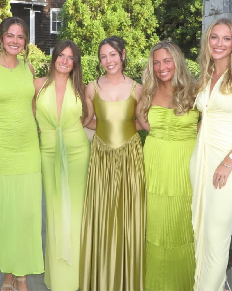 Anthropology Green Satin Maxi  - Image 2