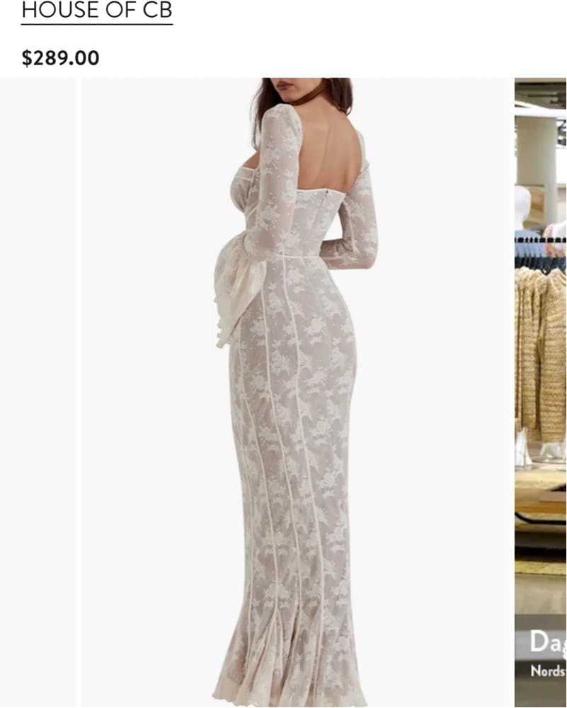 Delilah Floral Long Sleeve Lace Dress - Image 4