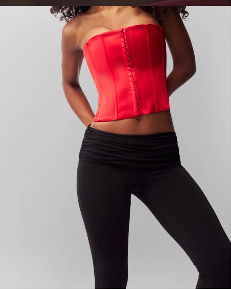 Danielle Guizio Red Satin Corset - Image 3