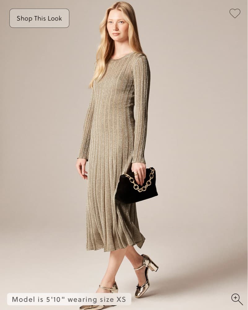 Neutral Rib-knit flare midi dress  - Image 2