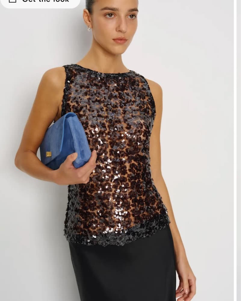 Reformation Sequin Mesh Top - Image 1