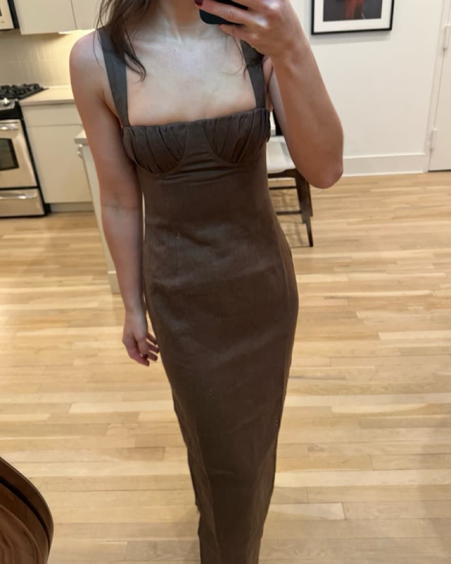 Sir The Label Brown Linen Midi  - Image 5