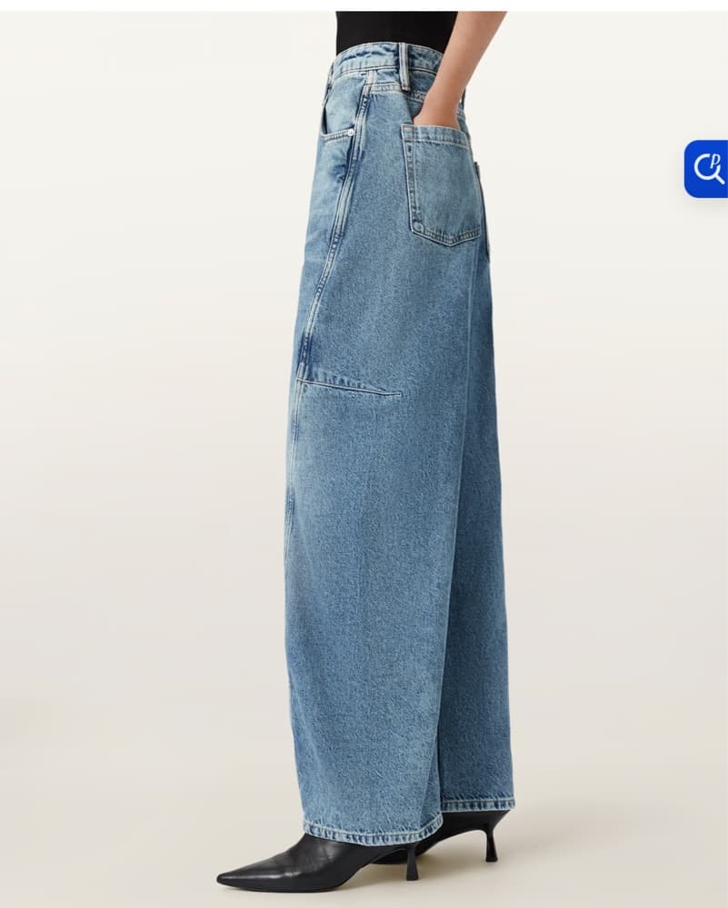 Oversized Denim Cargo Pants - Image 4