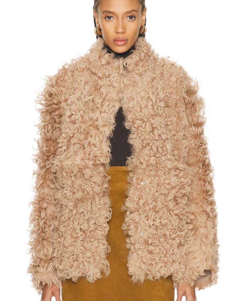NOUR HAMMOUR Elsa Fur Coat - Image 3