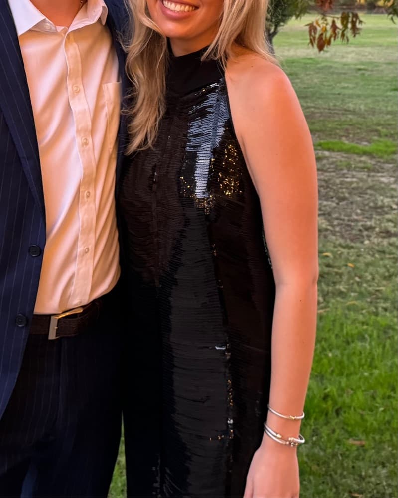 Black Sequin Dress - Image 4