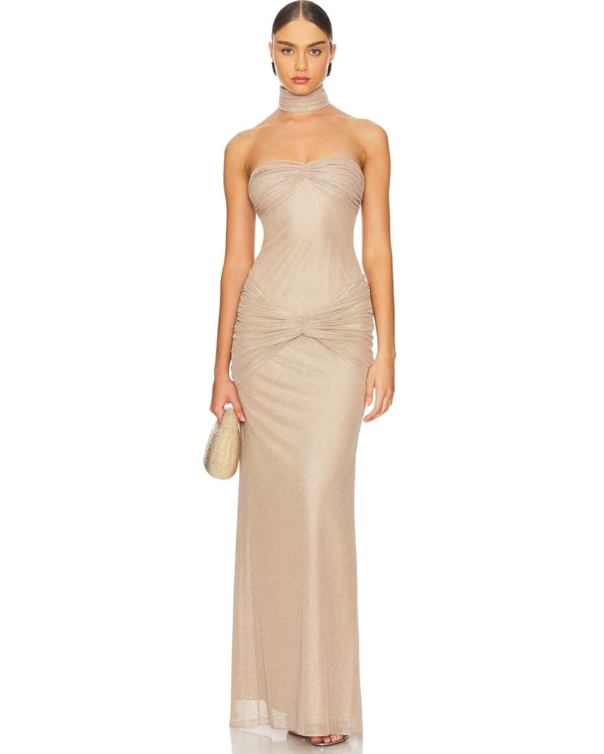 Mirror Palais Starlite Gown Gold - Image 6