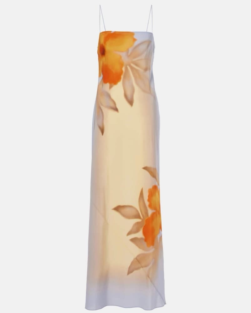SIR Serene Printed Silk Slip Dress - Image 2