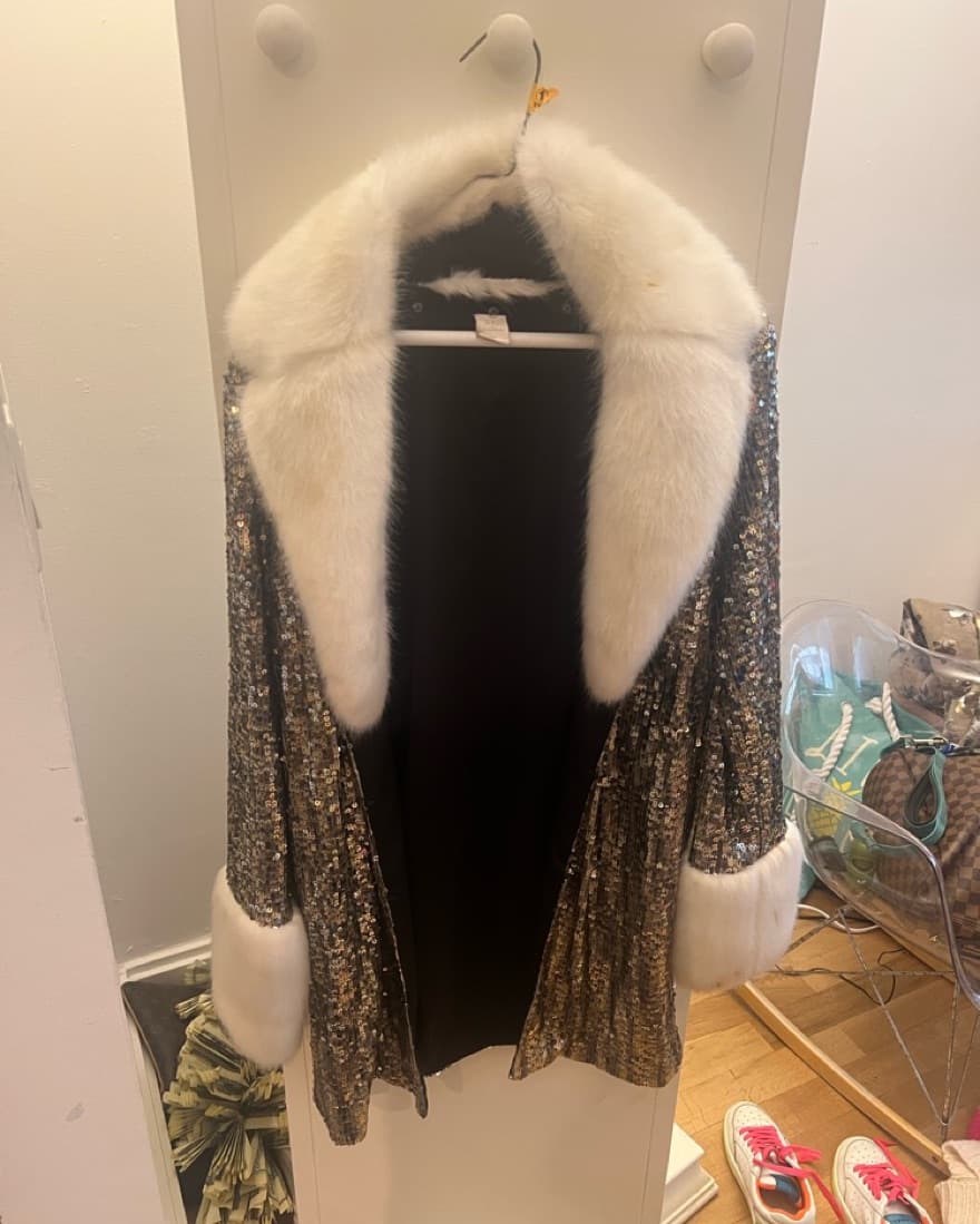 sequin fur jacket  - Image 2