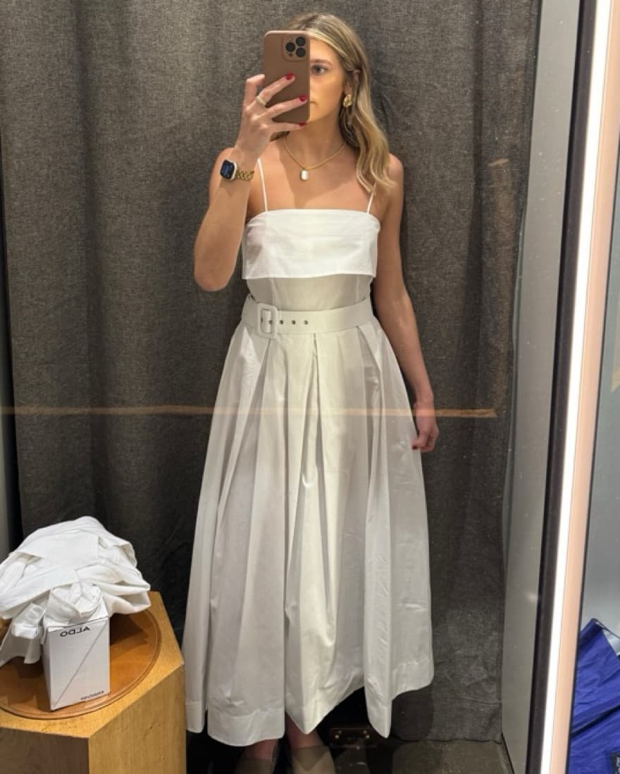 Mango White Belted Maxi Dress  - Image 5