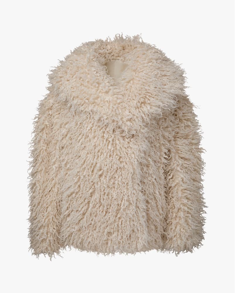 Shawl Collar Faux Fur Coat  - Image 2