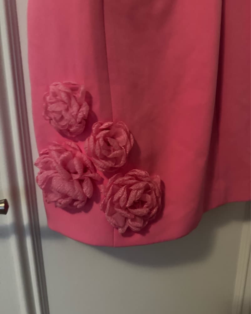 Elliatt Pink Floral Embroidered Dress - Image 4