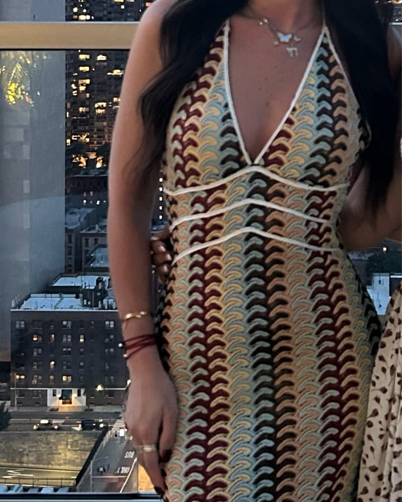 Missoni Inspired Halter Maxi Dress - Image 3