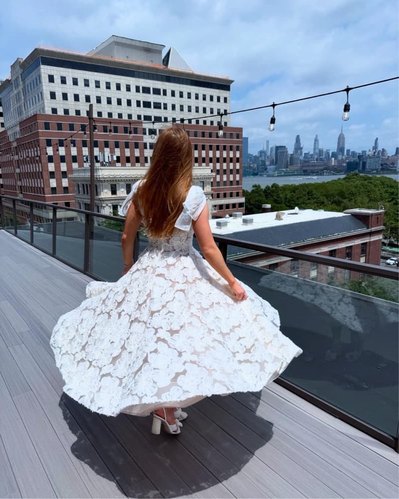 Bronx and Banco Sabrina White Midi Dress - Image 1