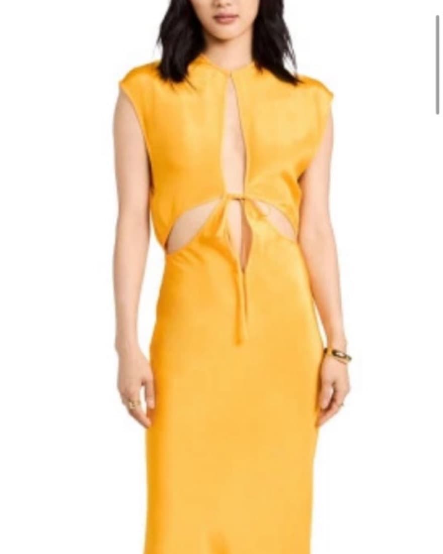 Christopher Esber Orange Silk Cut Out - Image 2
