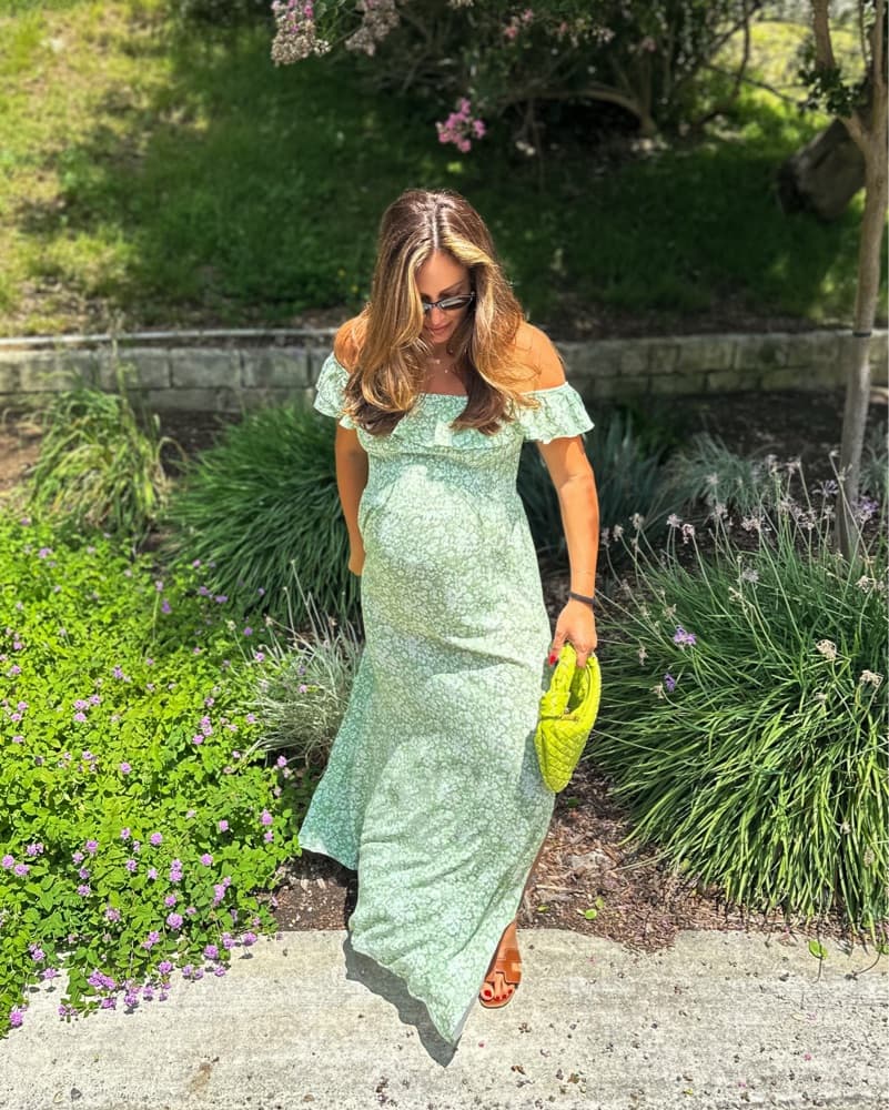 Flowing Floral Maternity Maxi Dress - Image 3
