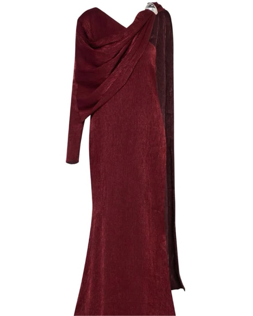 Glamorous Burgundy Maxi Dress - Image 4