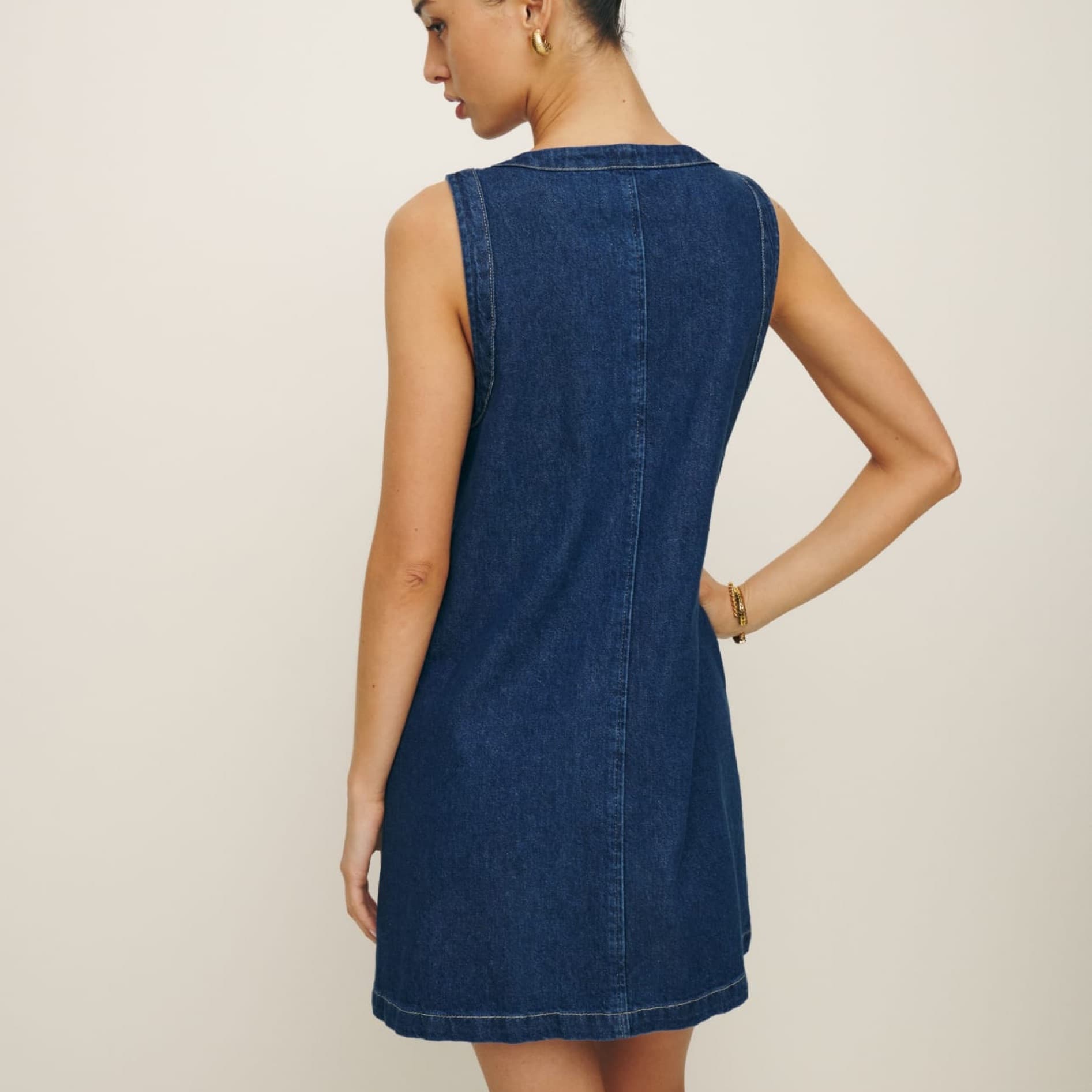 Reformation Tropez Denim Mini Dress - Image 5