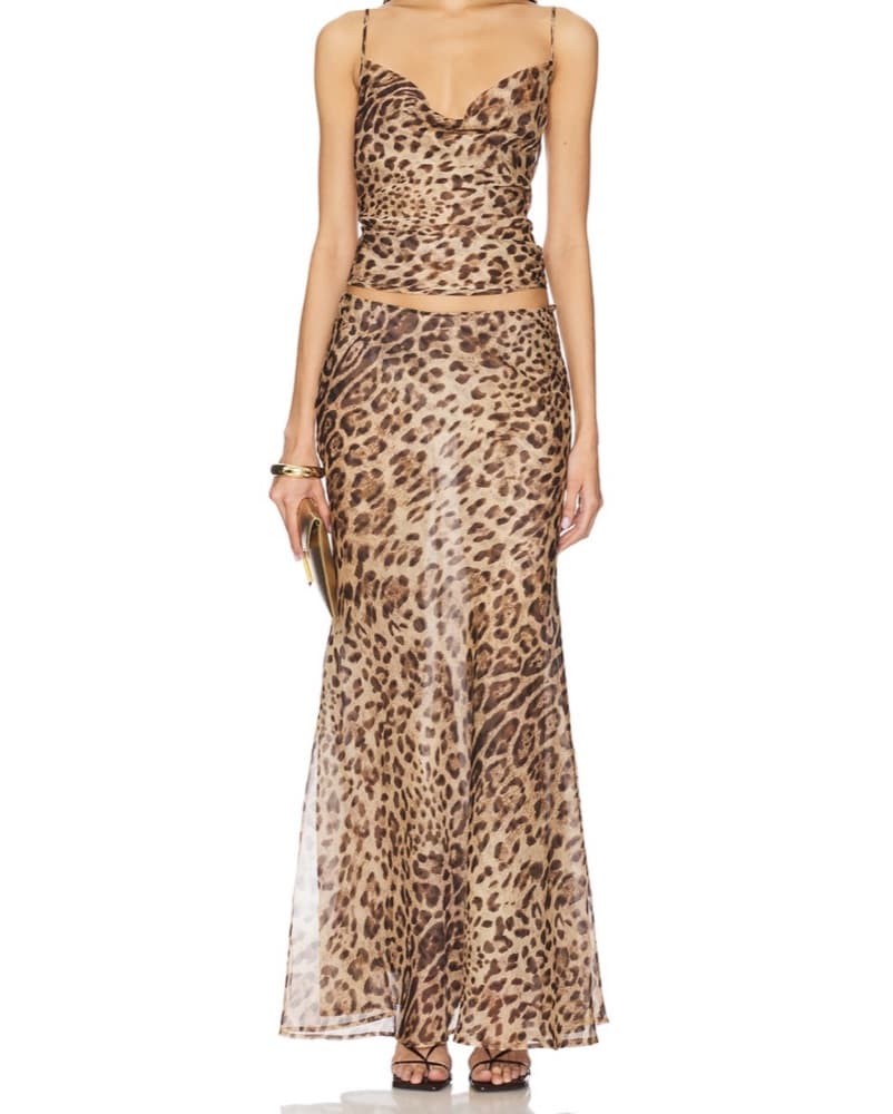 Bardot - Leopard Print Maxi Skirt - Image 1