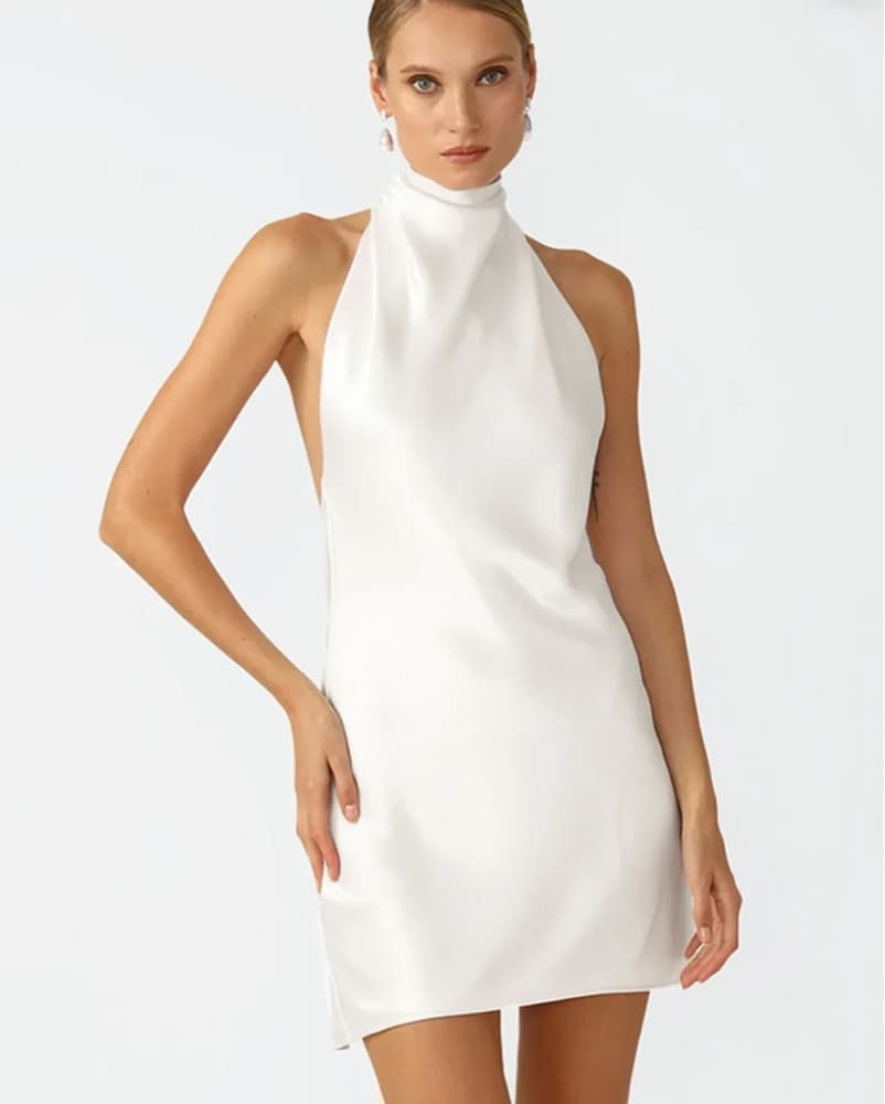 Sau Lee Penny Backless Satin Mini - Image 1