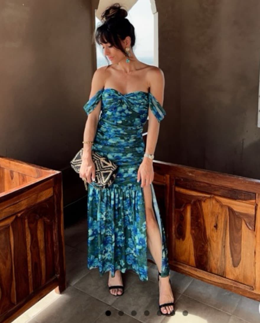 Vibrant Floral Strapless Maxi Dress - Image 1
