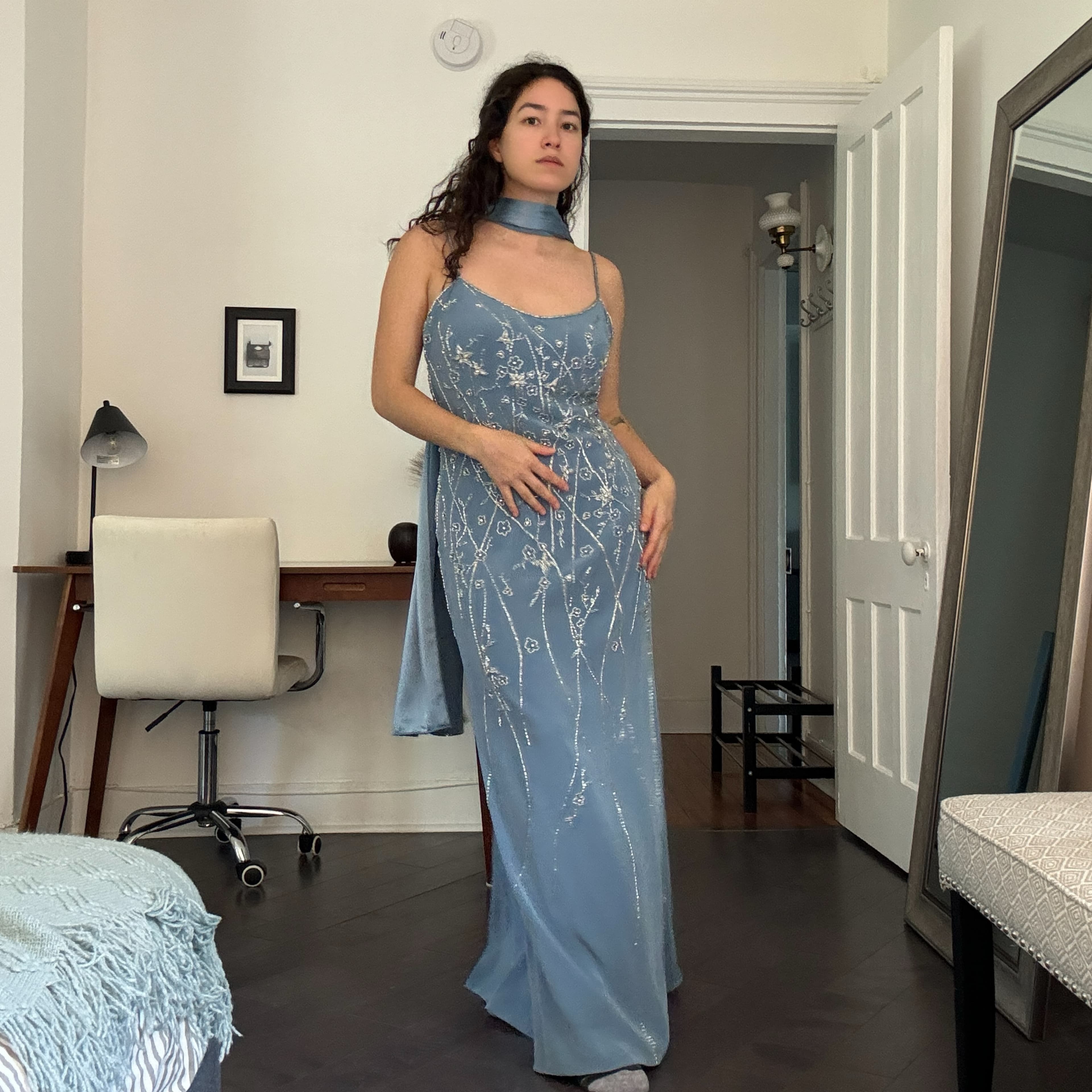 Vintage Dress And Scarf - Image 1