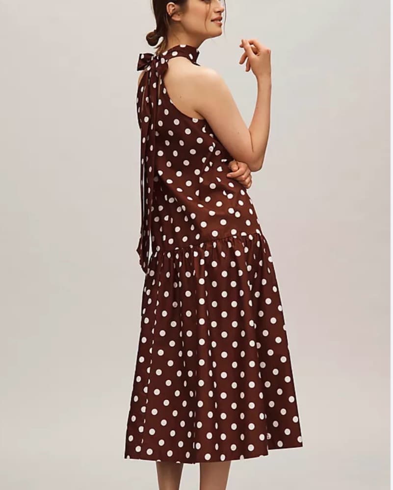 Maeve Halter Drop-Waist Midi Dress - Image 1