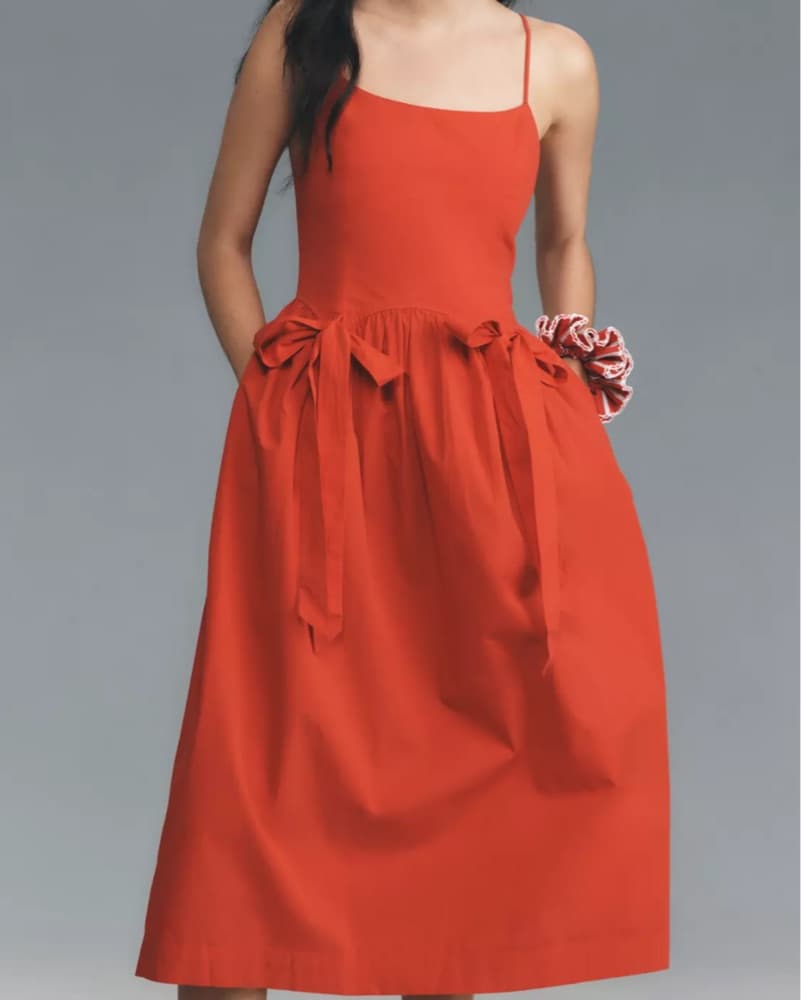 Damson Madder Red Penelope Midi Dress - Image 1