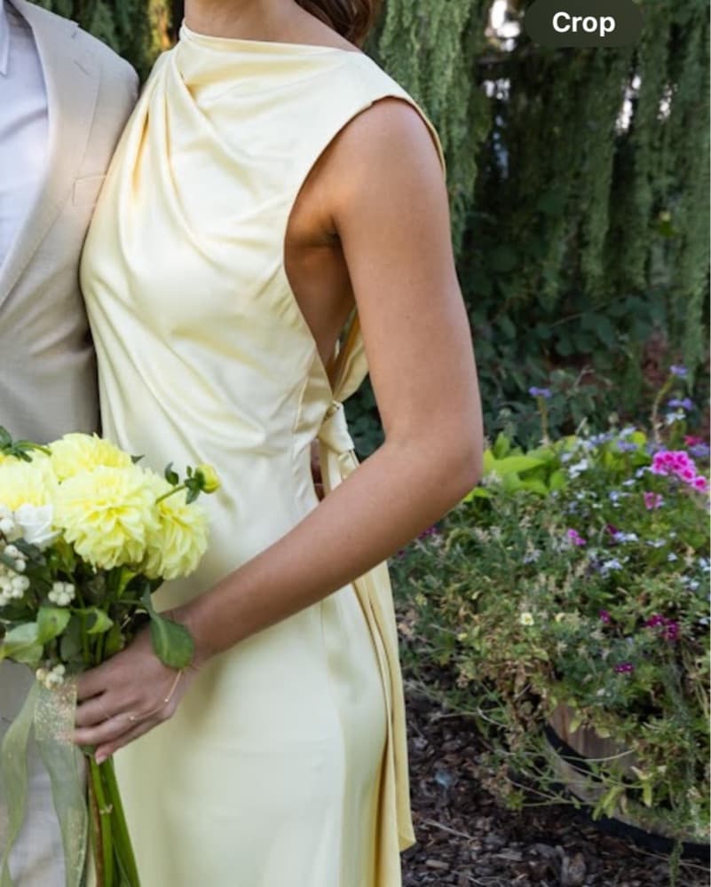 Butter Yellow Wedding Guest Dress - Image 3