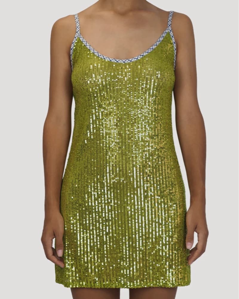Hand Over Rober’s Dress Green Sequin - Image 3