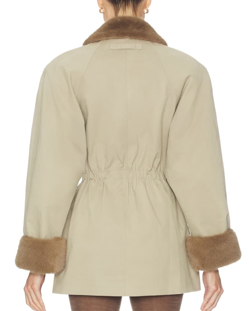 Helsa Balmoral Jacket With Faux Fur Trim - Image 4
