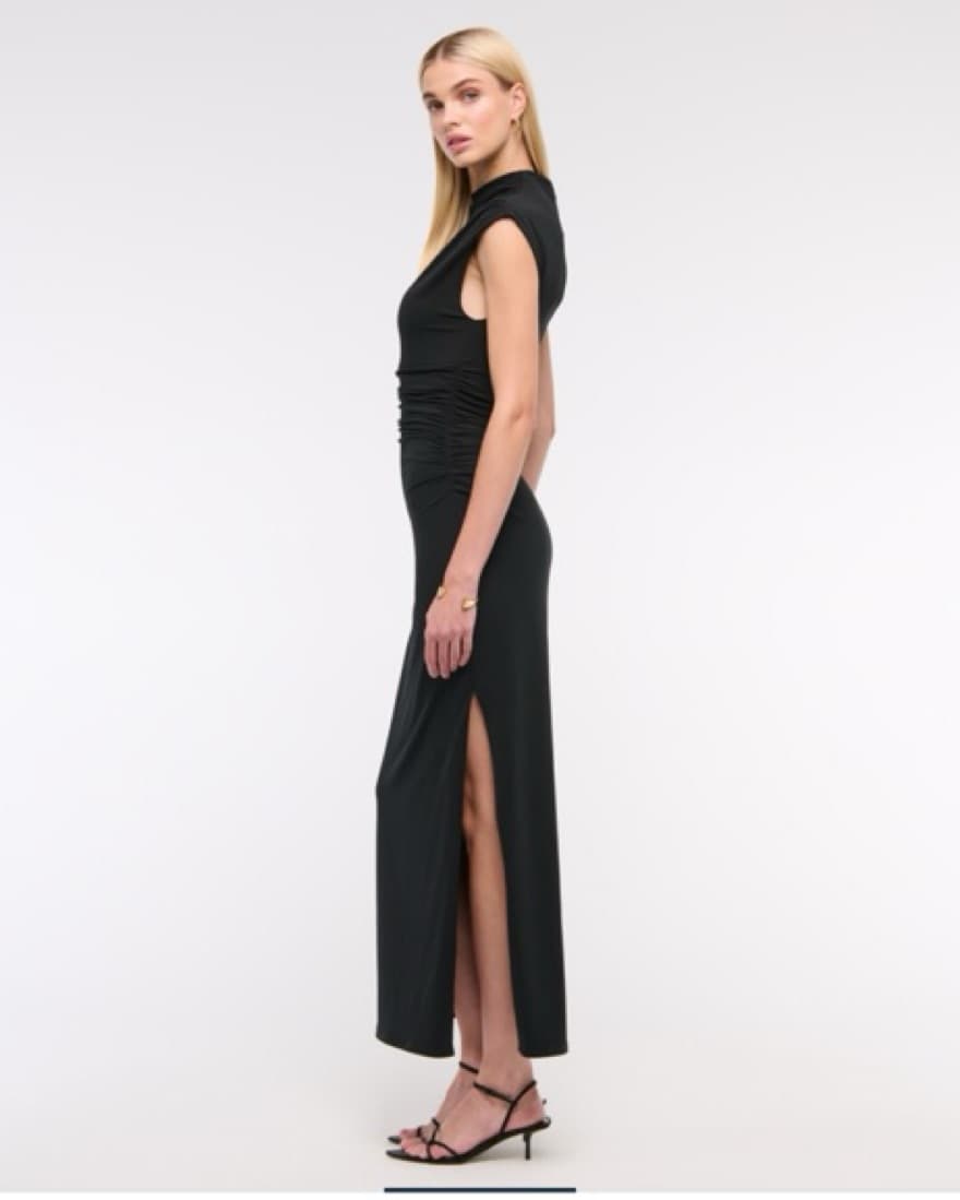 Black High Neck Dress - Image 3