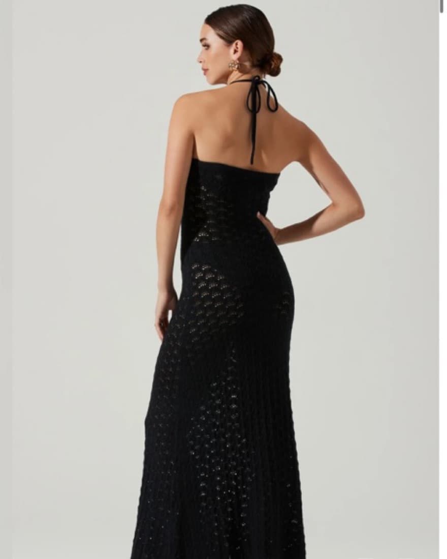 Knit Halter ASTR the Label Crochet Dress - Image 3