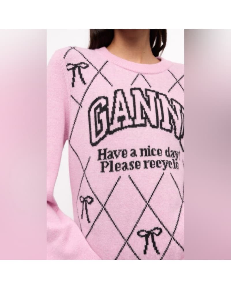 Cozy Recycled Sweater with Playful Graphics - Image 4