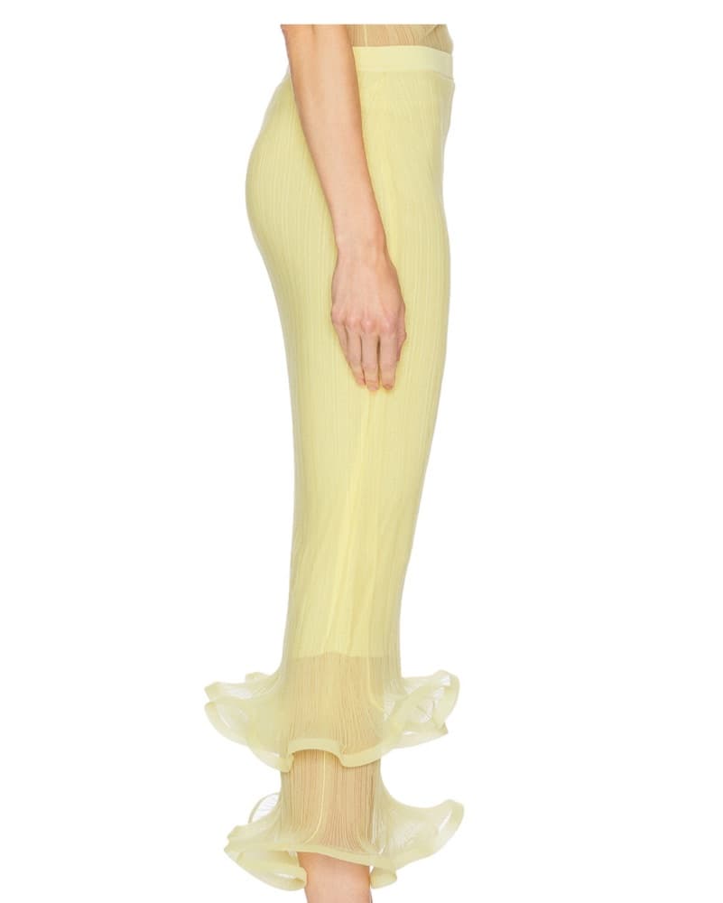 SIMKHA sheer Plisse Set In Butter Yellow - Image 4