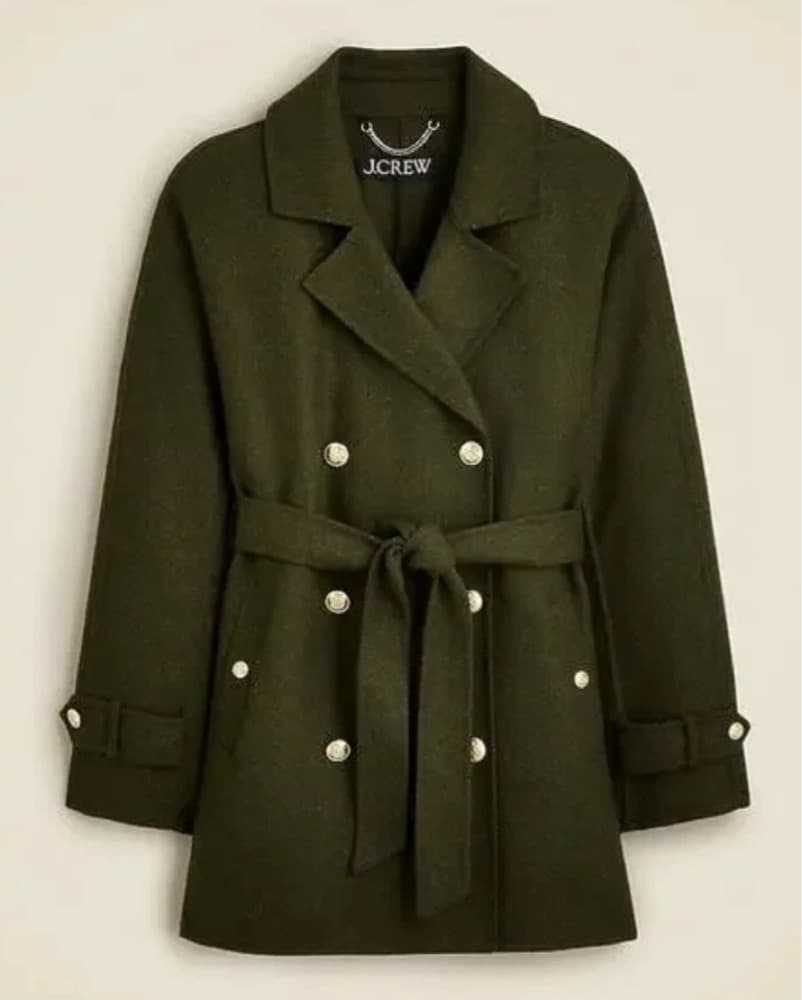 J Crew Wool Trench Coat - Image 2