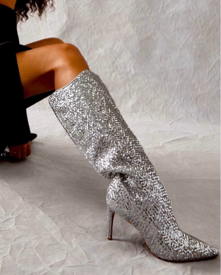 Free People x Vicenza Sequined Boots - Image 1