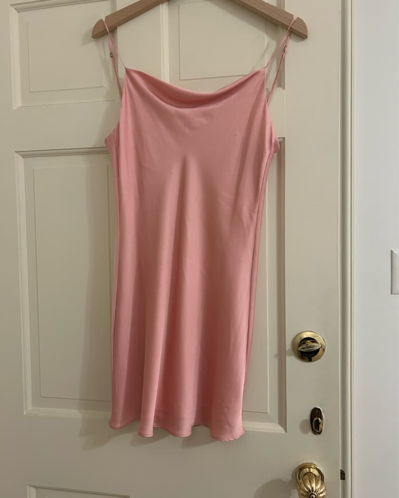 Hemline Satin Slip Dres - Image 1