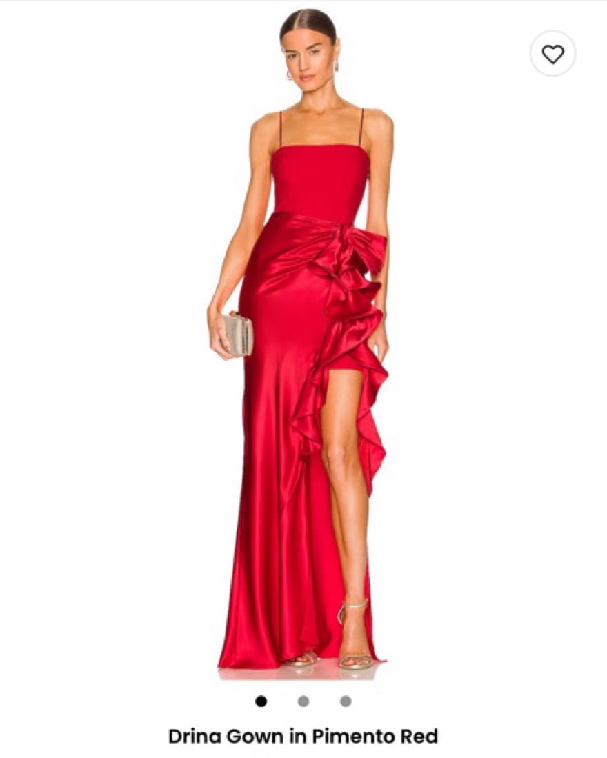 Dina Gown In Pimento Red - Image 1