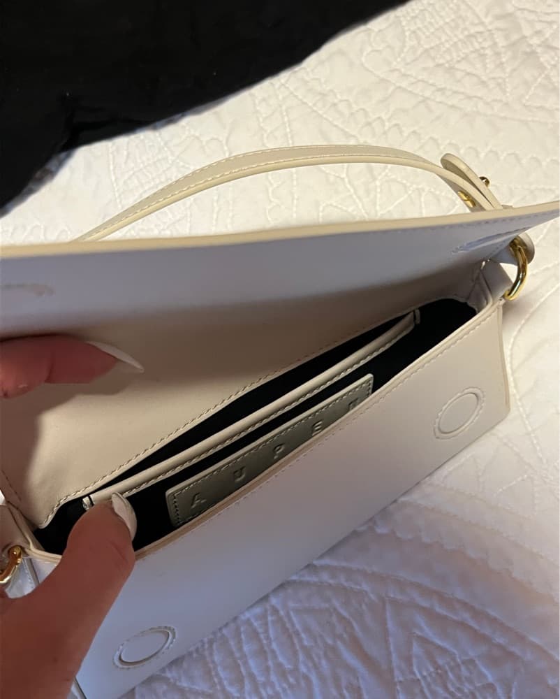 Aupen Asymmetrical White Purse  - Image 4