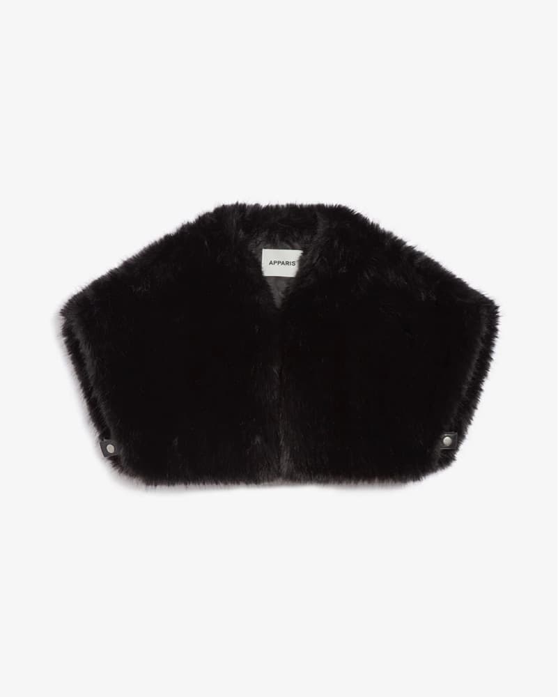 Apparis Black Fur Shrug - Image 4