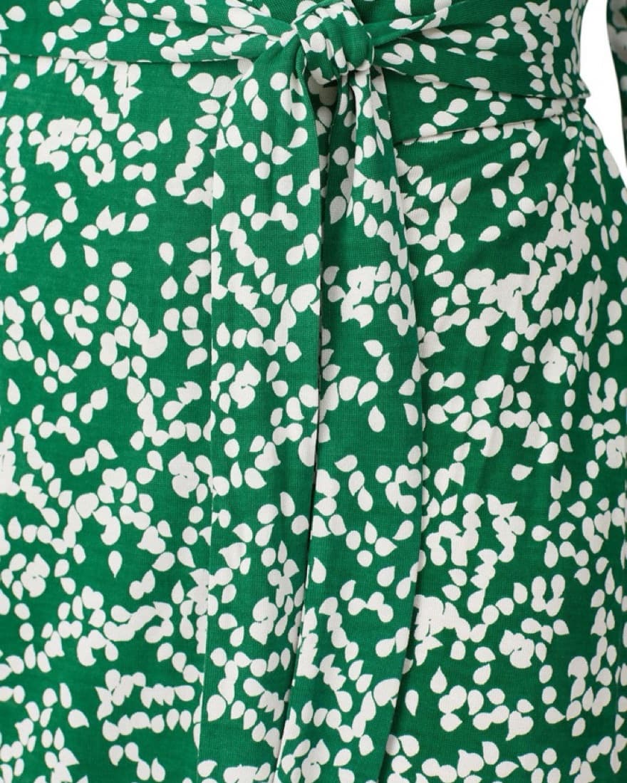 Diane Von Furtsenberg Green Wrap Dress - Image 5