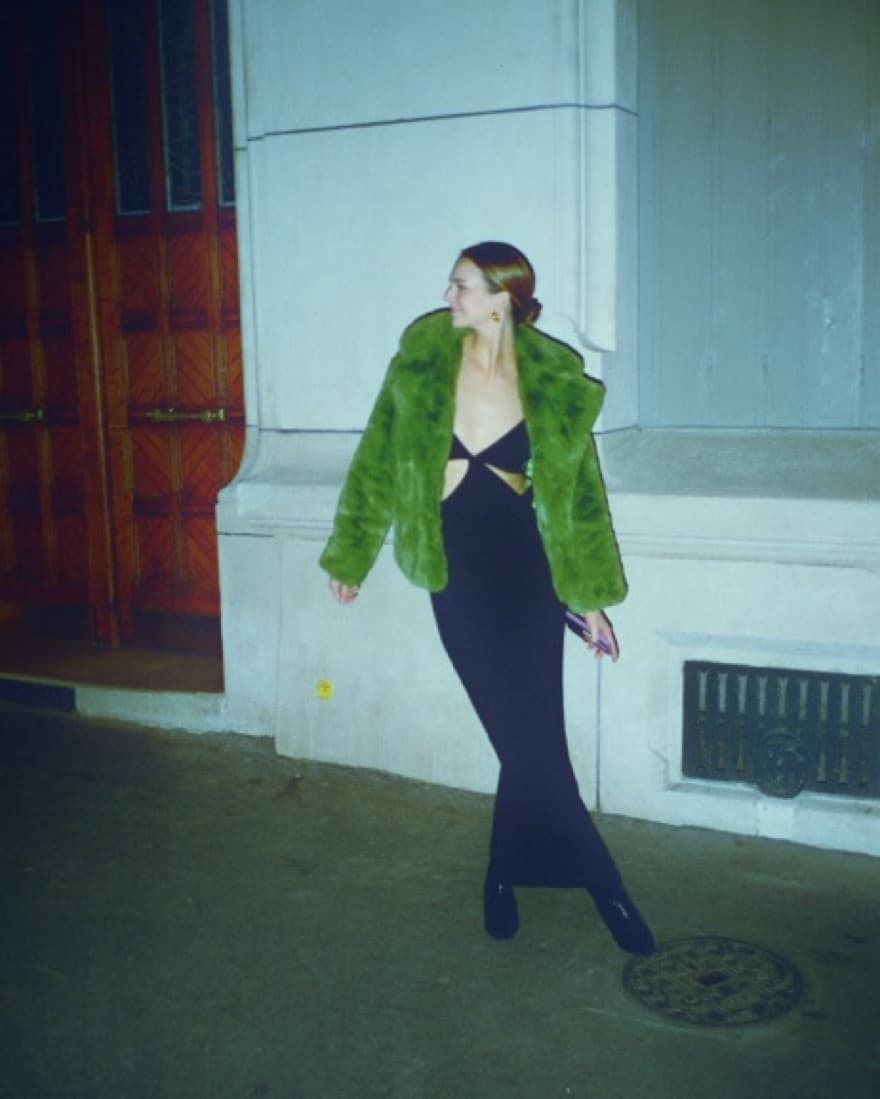 Apparis Cropped Fur Coat - Image 2