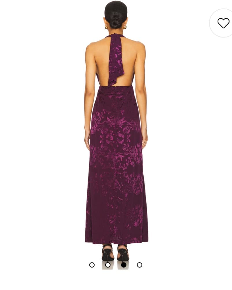 Revolve Berry Halter Long Dress - Image 4