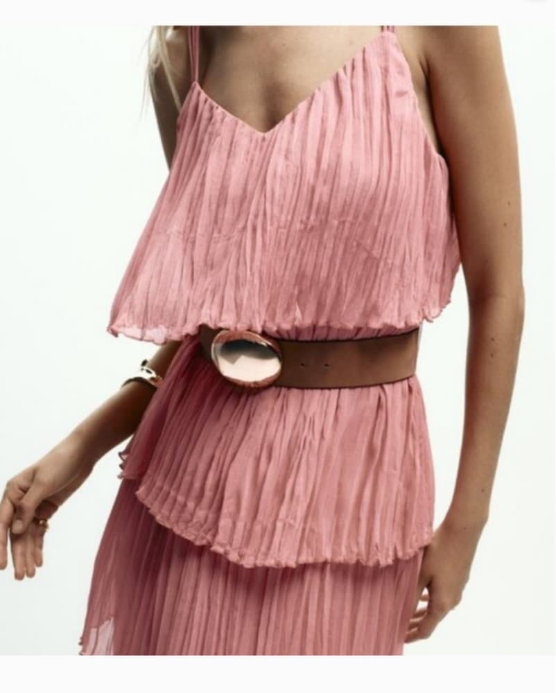 Zara Belted Ruffle Dress  - Image 1