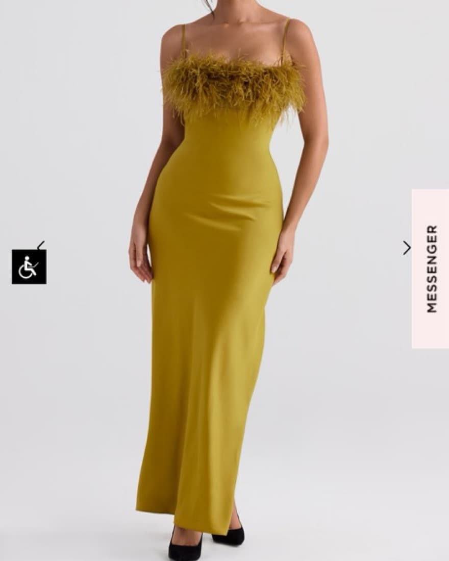 House of CB Renee Feather Maxi Dress XS - Image 2