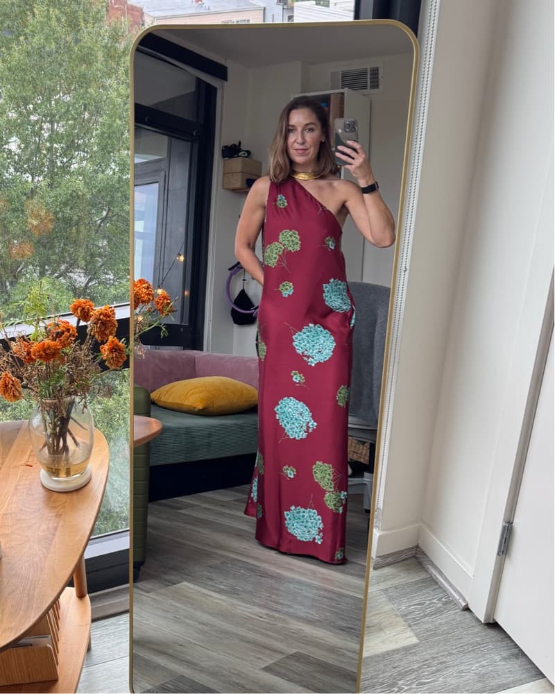 La DoubleJ One-Shoulder Silk Maxi Dress  - Image 2